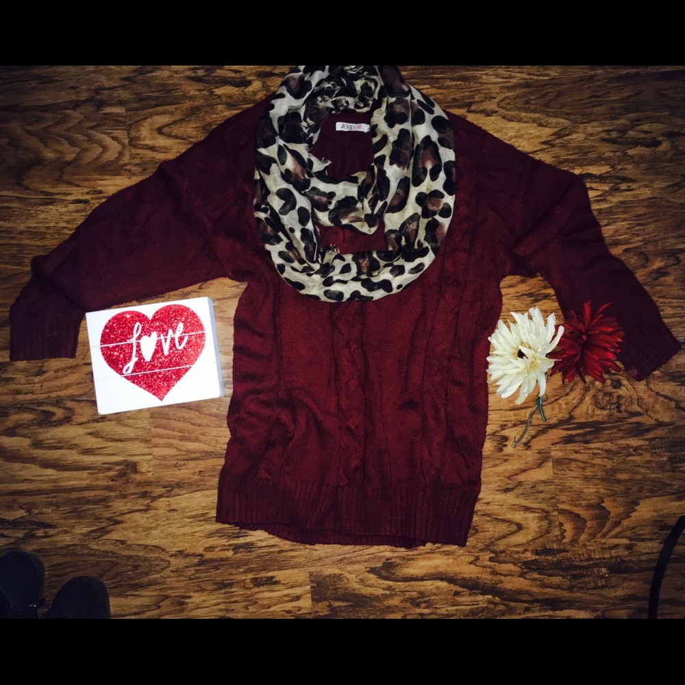 Just fab oversized V neck sweater